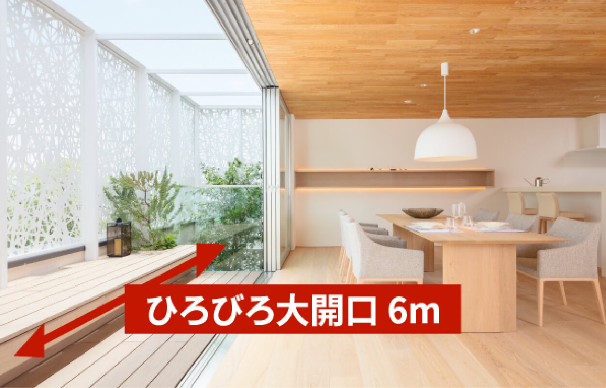 ひろびろ大開口 6m